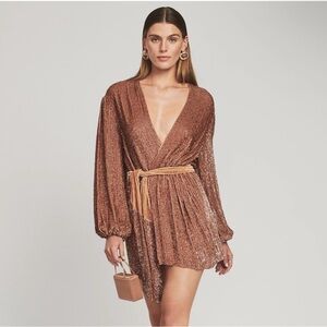 Retrofete Gabrielle Robe Dress in Bronze